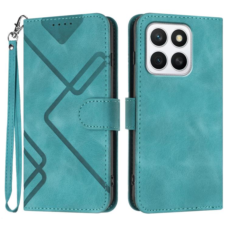 Custodia per cellulare in pelle con motivo a linea, For Honor X60 GT, For Honor 400 Lite Global, For Honor 400 Global 156.5mm, For Honor X8c 4G