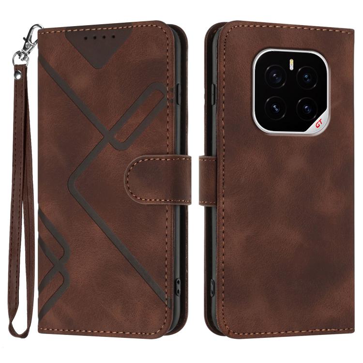 Custodia per cellulare in pelle con motivo a linea, For Honor 400 Smart / X7d 4G / Play 10T 5G, For Honor Play10 4G, For Honor X6c 4G / X5b / X5b Plus Global, For Honor GT Pro