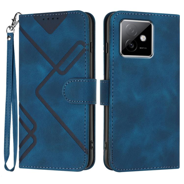 Custodia per cellulare in pelle con motivo a linea, For Honor X60 GT, For Honor 400 Lite Global, For Honor 400 Global 156.5mm, For Honor X8c 4G