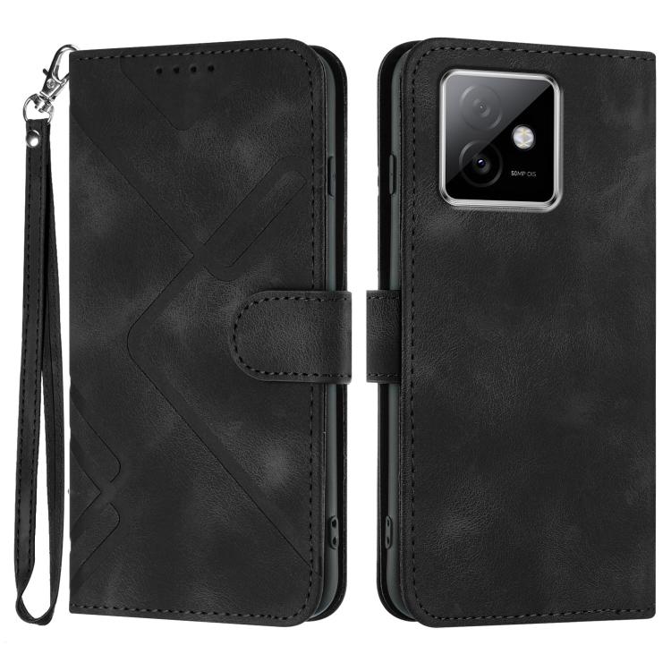 Custodia per cellulare in pelle con motivo a linea, For Honor X60 GT, For Honor 400 Lite Global, For Honor 400 Global 156.5mm, For Honor X8c 4G