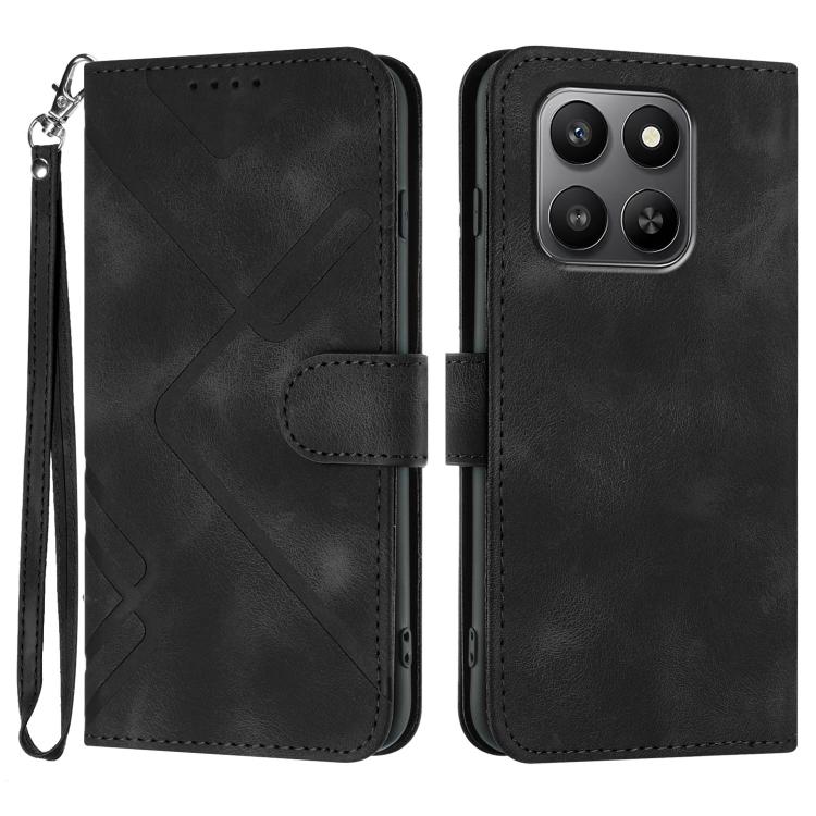 Custodia per cellulare in pelle con motivo a linea, For Honor X5c 4G / X5c Plus, For Honor Magic8 Pro, For Honor Magic8, For Honor X70 5G / X9d 5G