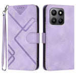 Custodia per cellulare in pelle con motivo a linea, For Honor X5c 4G / X5c Plus, For Honor Magic8 Pro, For Honor Magic8, For Honor X70 5G / X9d 5G