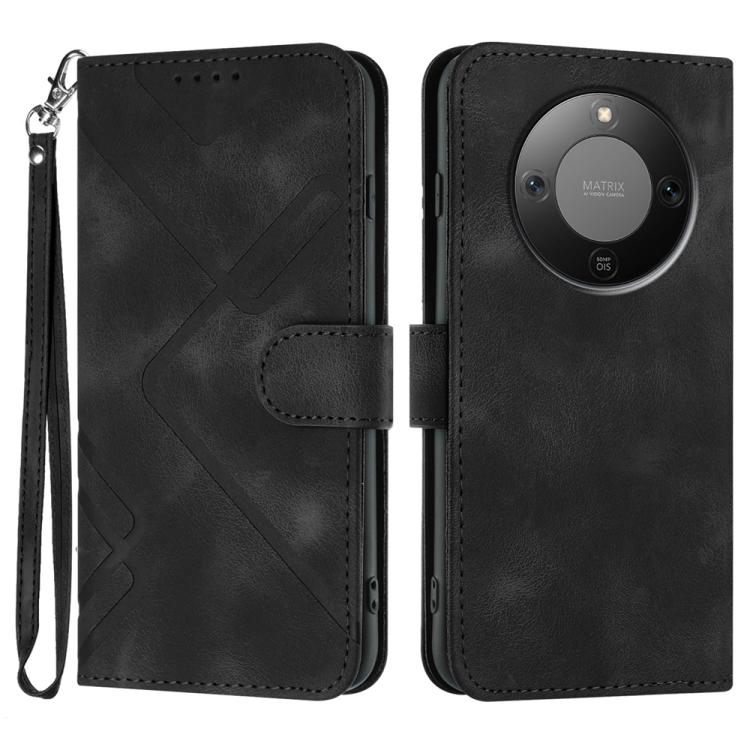 Custodia per cellulare in pelle con motivo a linea, For Honor X5c 4G / X5c Plus, For Honor Magic8 Pro, For Honor Magic8, For Honor X70 5G / X9d 5G