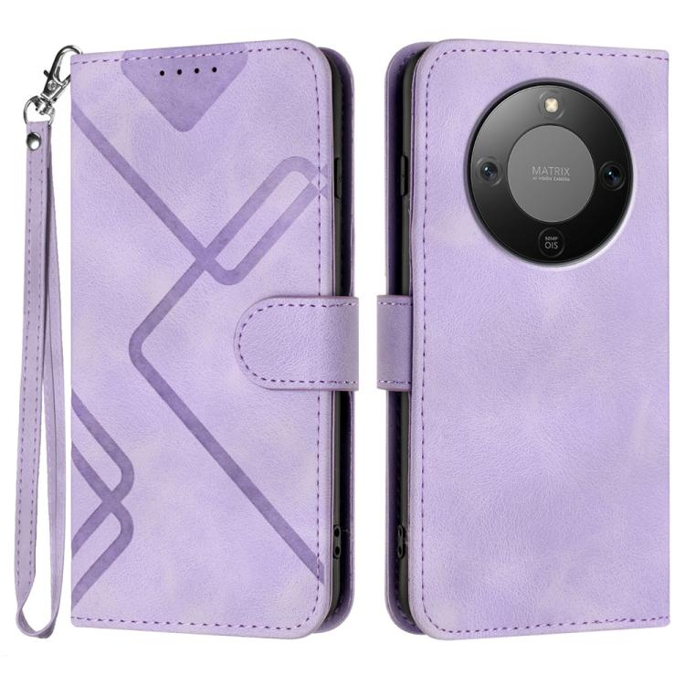 Custodia per cellulare in pelle con motivo a linea, For Honor X5c 4G / X5c Plus, For Honor Magic8 Pro, For Honor Magic8, For Honor X70 5G / X9d 5G