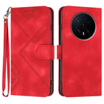 Custodia per cellulare in pelle con motivo a linea, For Honor X5c 4G / X5c Plus, For Honor Magic8 Pro, For Honor Magic8, For Honor X70 5G / X9d 5G