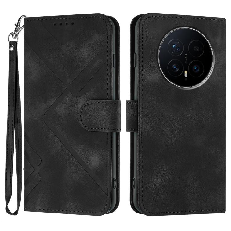 Custodia per cellulare in pelle con motivo a linea, For Honor X5c 4G / X5c Plus, For Honor Magic8 Pro, For Honor Magic8, For Honor X70 5G / X9d 5G