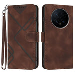 Custodia per cellulare in pelle con motivo a linea, For Honor X5c 4G / X5c Plus, For Honor Magic8 Pro, For Honor Magic8, For Honor X70 5G / X9d 5G
