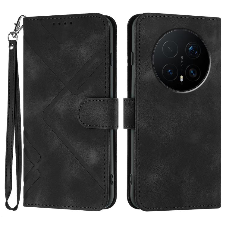 Custodia per cellulare in pelle con motivo a linea, For Honor X5c 4G / X5c Plus, For Honor Magic8 Pro, For Honor Magic8, For Honor X70 5G / X9d 5G