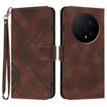 Custodia per cellulare in pelle con motivo a linea, For Honor X5c 4G / X5c Plus, For Honor Magic8 Pro, For Honor Magic8, For Honor X70 5G / X9d 5G