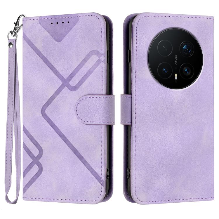 Custodia per cellulare in pelle con motivo a linea, For Honor X5c 4G / X5c Plus, For Honor Magic8 Pro, For Honor Magic8, For Honor X70 5G / X9d 5G