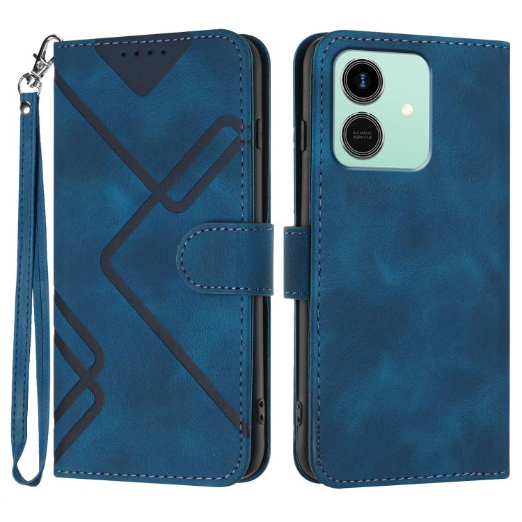 Custodia per cellulare in pelle con motivo a linea, For Honor 400 Smart / X7d 4G / Play 10T 5G, For Honor Play10 4G, For Honor X6c 4G / X5b / X5b Plus Global, For Honor GT Pro