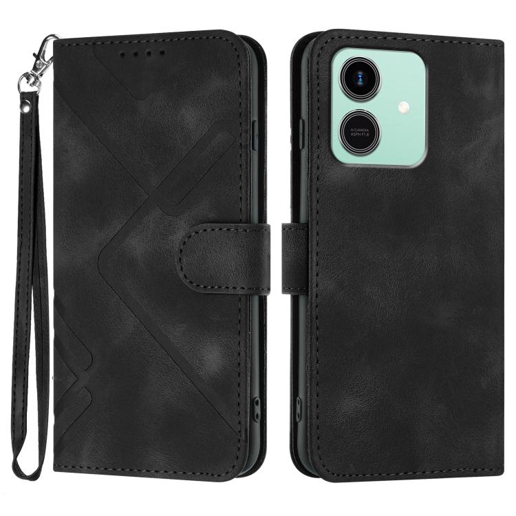 Custodia per cellulare in pelle con motivo a linea, For Honor 400 Smart / X7d 4G / Play 10T 5G, For Honor Play10 4G, For Honor X6c 4G / X5b / X5b Plus Global, For Honor GT Pro