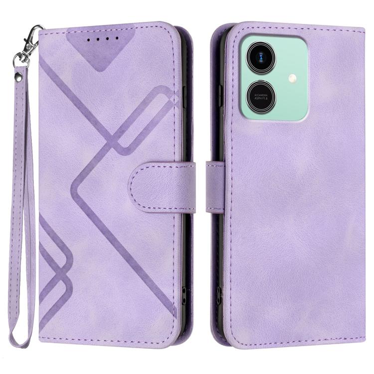 Custodia per cellulare in pelle con motivo a linea, For Honor 400 Smart / X7d 4G / Play 10T 5G, For Honor Play10 4G, For Honor X6c 4G / X5b / X5b Plus Global, For Honor GT Pro