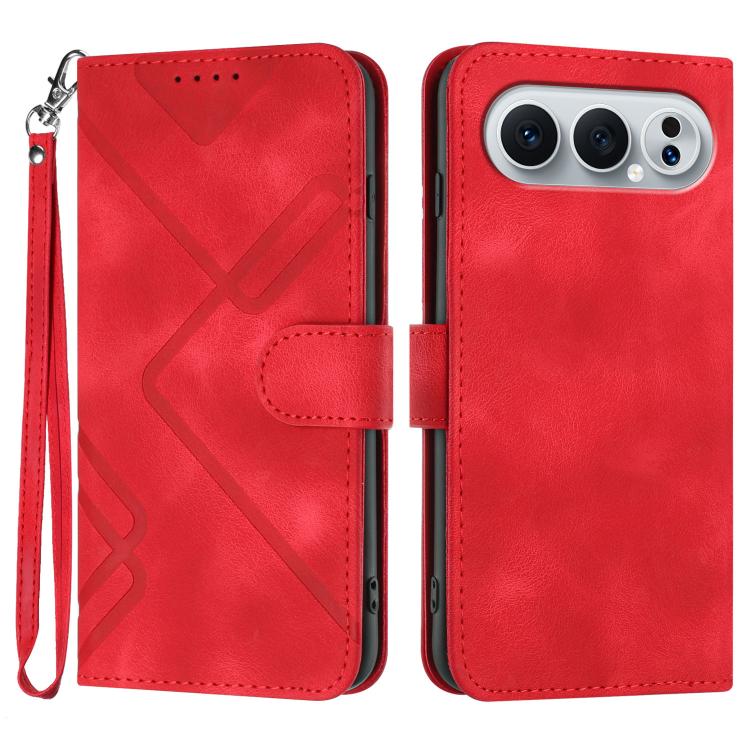 Custodia per cellulare in pelle con motivo a linea, For Honor 600 Lite Global, For Honor X8d 4G, For Honor Play 60A 5G, For Honor 500 / 500 Pro Global 155.8mm
