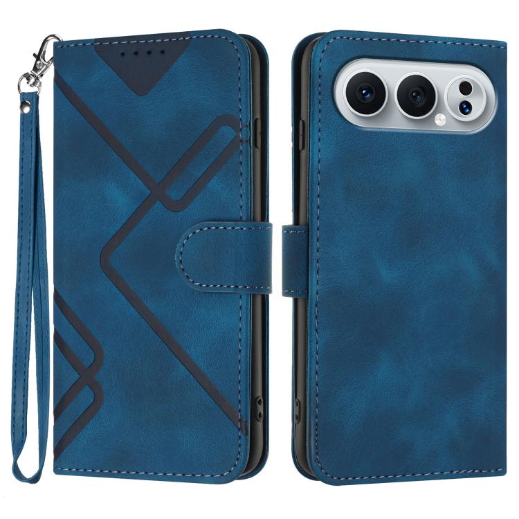 Custodia per cellulare in pelle con motivo a linea, For Honor 600 Lite Global, For Honor X8d 4G, For Honor Play 60A 5G, For Honor 500 / 500 Pro Global 155.8mm