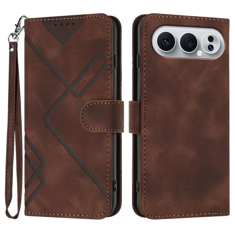 Custodia per cellulare in pelle con motivo a linea, For Honor 600 Lite Global, For Honor X8d 4G, For Honor Play 60A 5G, For Honor 500 / 500 Pro Global 155.8mm