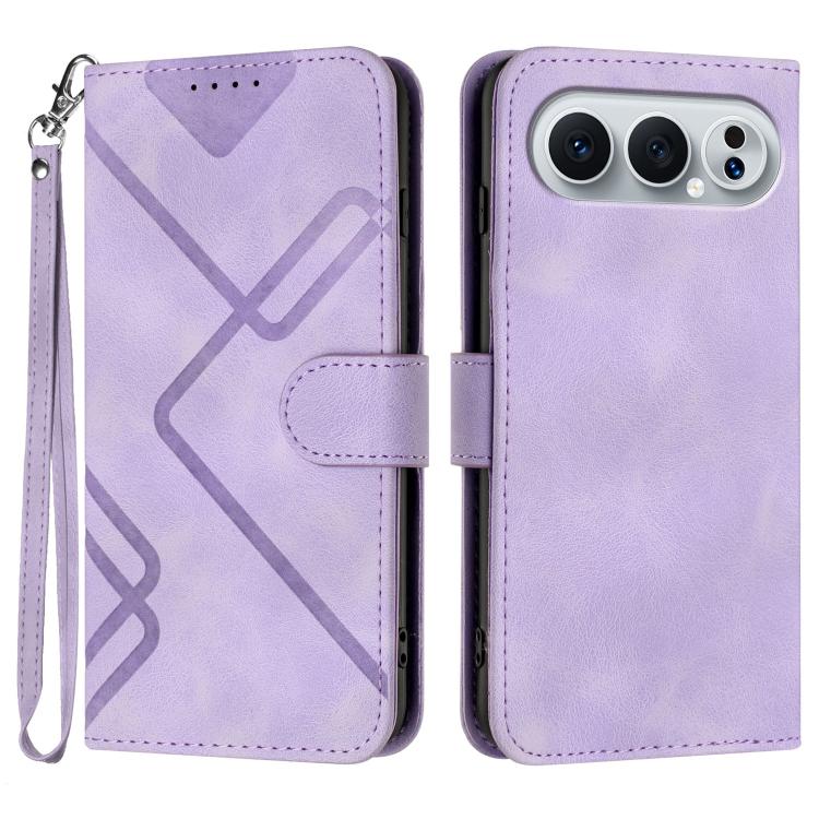Custodia per cellulare in pelle con motivo a linea, For Honor 600 Lite Global, For Honor X8d 4G, For Honor Play 60A 5G, For Honor 500 / 500 Pro Global 155.8mm