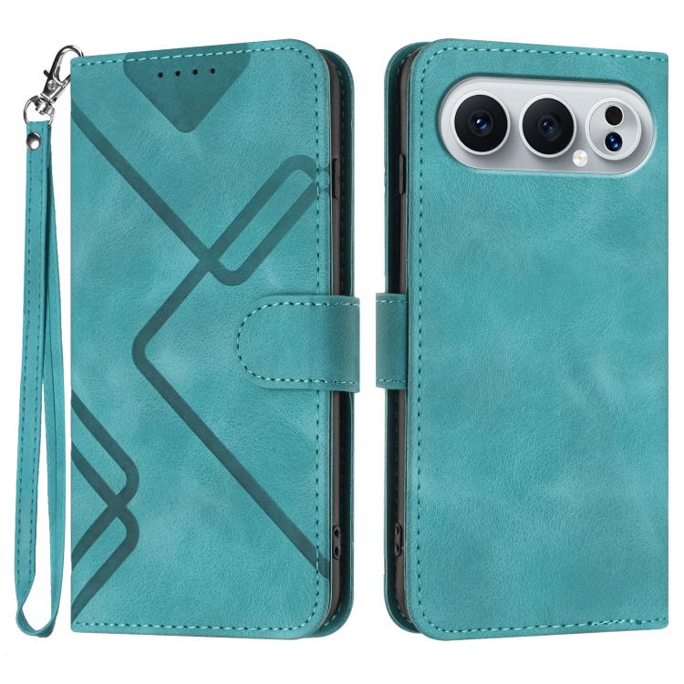 Custodia per cellulare in pelle con motivo a linea, For Honor 600 Lite Global, For Honor X8d 4G, For Honor Play 60A 5G, For Honor 500 / 500 Pro Global 155.8mm