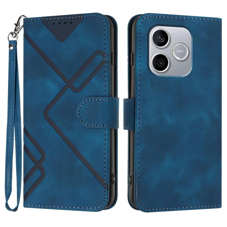 Custodia per cellulare in pelle con motivo a linea, For Honor 600 Lite Global, For Honor X8d 4G, For Honor Play 60A 5G, For Honor 500 / 500 Pro Global 155.8mm