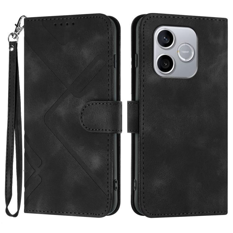 Custodia per cellulare in pelle con motivo a linea, For Honor 600 Lite Global, For Honor X8d 4G, For Honor Play 60A 5G, For Honor 500 / 500 Pro Global 155.8mm