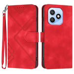 Custodia per cellulare in pelle con motivo a linea, For Honor 600 Lite Global, For Honor X8d 4G, For Honor Play 60A 5G, For Honor 500 / 500 Pro Global 155.8mm