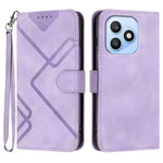 Custodia per cellulare in pelle con motivo a linea, For Honor 600 Lite Global, For Honor X8d 4G, For Honor Play 60A 5G, For Honor 500 / 500 Pro Global 155.8mm
