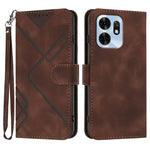 Custodia per cellulare in pelle con motivo a linea, For Honor 600 Lite Global, For Honor X8d 4G, For Honor Play 60A 5G, For Honor 500 / 500 Pro Global 155.8mm