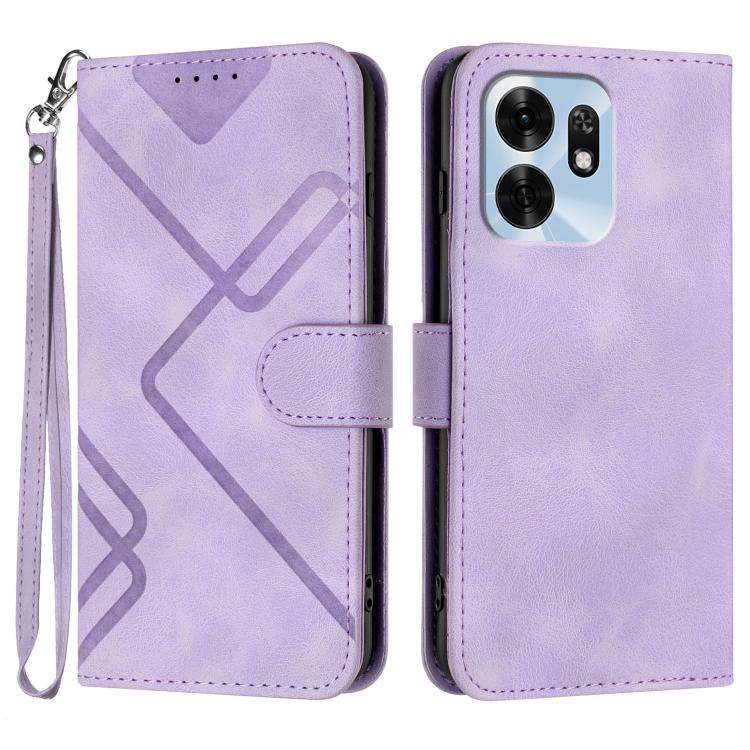 Custodia per cellulare in pelle con motivo a linea, For Honor 600 Lite Global, For Honor X8d 4G, For Honor Play 60A 5G, For Honor 500 / 500 Pro Global 155.8mm