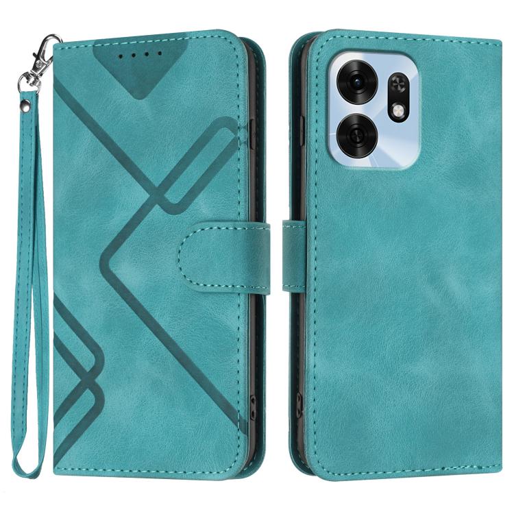 Custodia per cellulare in pelle con motivo a linea, For Honor 600 Lite Global, For Honor X8d 4G, For Honor Play 60A 5G, For Honor 500 / 500 Pro Global 155.8mm