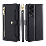 Custodia per telefono in pelle con portafoglio con cerniera a tracolla Lite Sheep Texture, For Honor Magic6 Pro 5G, For Honor Magic6 5G, For Honor X50i 5G / 9 Lite
