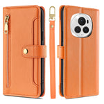 Custodia per telefono in pelle con portafoglio con cerniera a tracolla Lite Sheep Texture, For Honor Magic6 Pro 5G, For Honor Magic6 5G, For Honor X50i 5G / 9 Lite