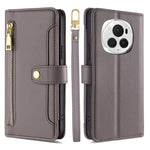 Custodia per telefono in pelle con portafoglio con cerniera a tracolla Lite Sheep Texture, For Honor Magic6 Pro 5G, For Honor Magic6 5G, For Honor X50i 5G / 9 Lite