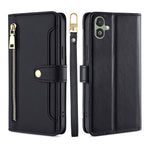 Custodia portafoglio in pelle con cerniera per Samsung Galaxy