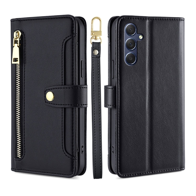 Custodia portafoglio in pelle con cerniera per Samsung Galaxy