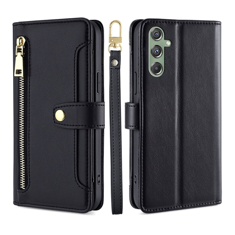 Custodia portafoglio in pelle con cerniera per Samsung Galaxy