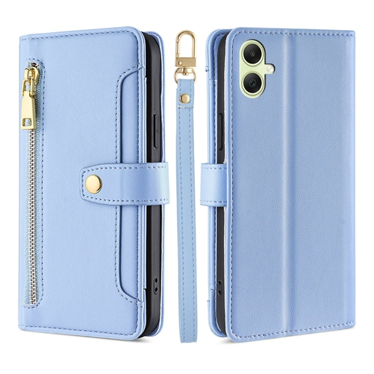 Custodia portafoglio in pelle con cerniera per Samsung Galaxy S24