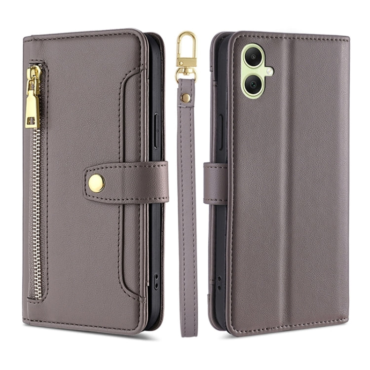 Custodia portafoglio in pelle con cerniera per Samsung Galaxy S24