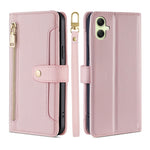 Custodia portafoglio in pelle con cerniera per Samsung Galaxy S24