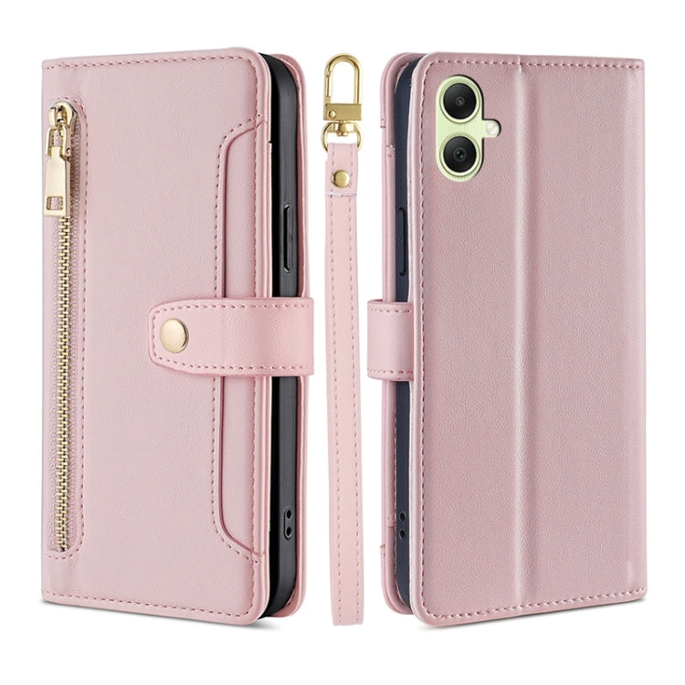 Custodia portafoglio in pelle con cerniera per Samsung Galaxy S24