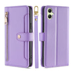 Custodia portafoglio in pelle con cerniera per Samsung Galaxy S24