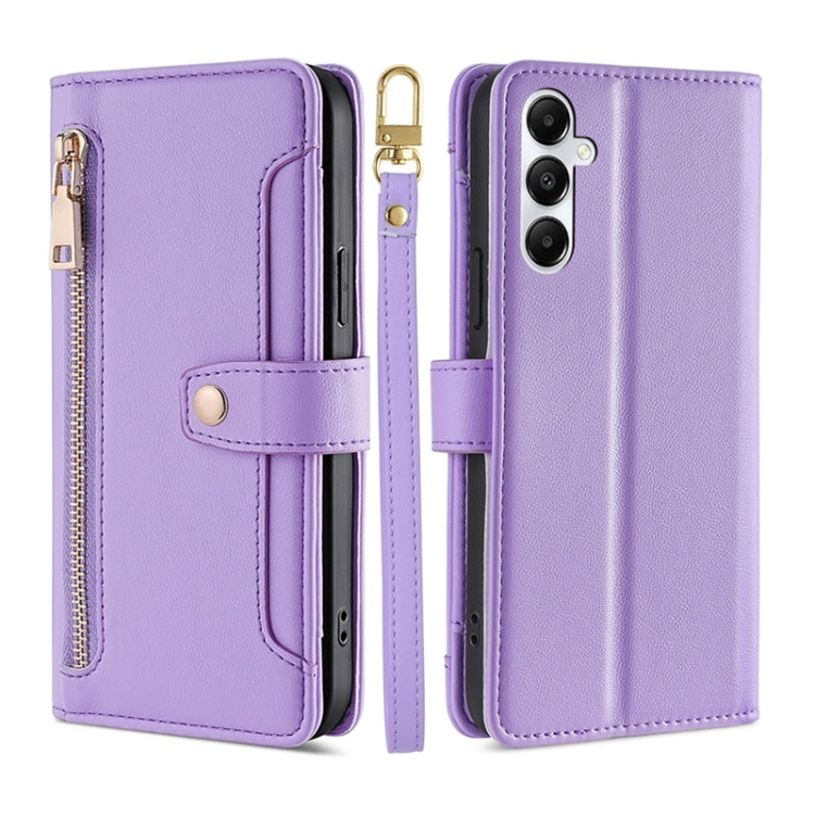 Custodia portafoglio in pelle con cerniera per Samsung Galaxy S24