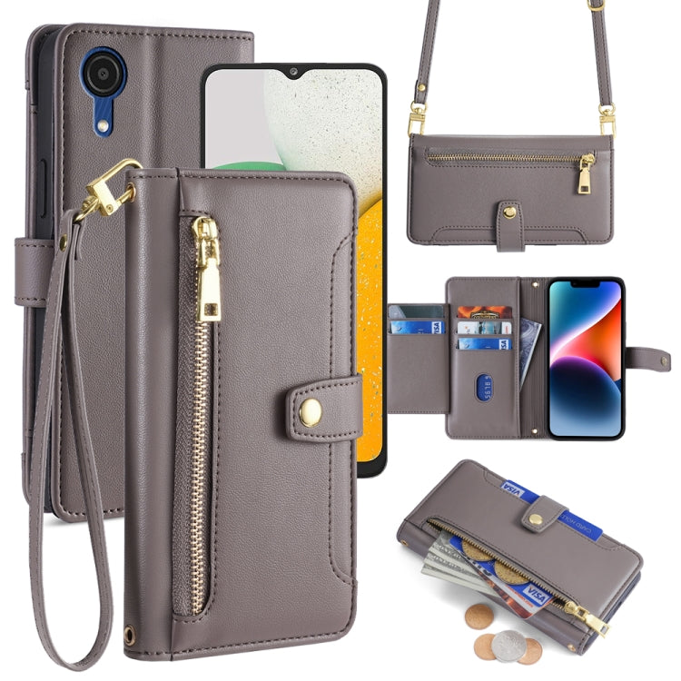 Custodia portafoglio in pelle con cerniera per Samsung Galaxy