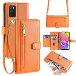 Custodia portafoglio in pelle con cerniera per Samsung Galaxy