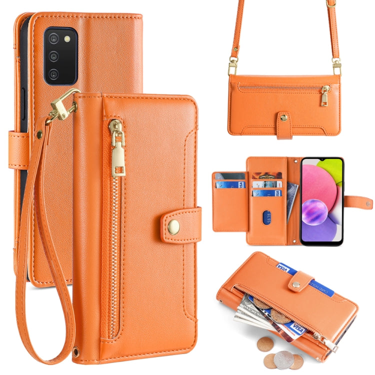 Custodia portafoglio in pelle con cerniera per Samsung Galaxy