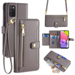 Custodia portafoglio in pelle con cerniera per Samsung Galaxy