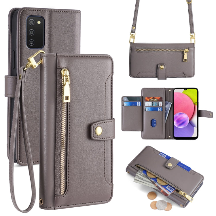 Custodia portafoglio in pelle con cerniera per Samsung Galaxy