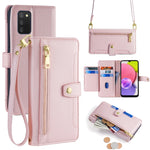 Custodia portafoglio in pelle con cerniera per Samsung Galaxy