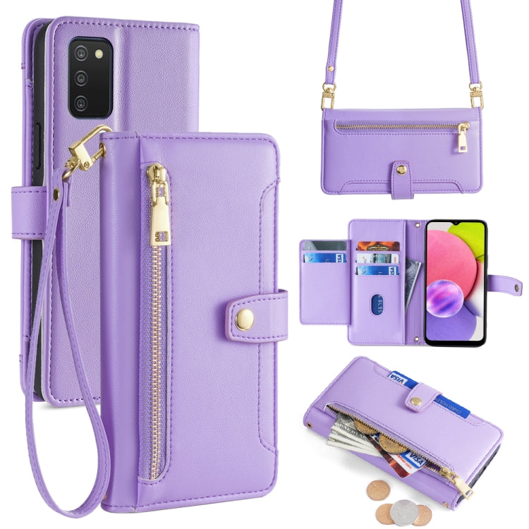 Custodia portafoglio in pelle con cerniera per Samsung Galaxy