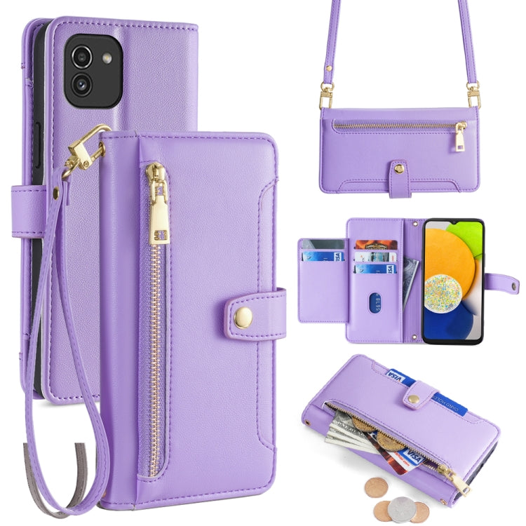 Custodia portafoglio in pelle con cerniera per Samsung Galaxy