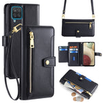 Custodia portafoglio in pelle con cerniera per Samsung Galaxy S21